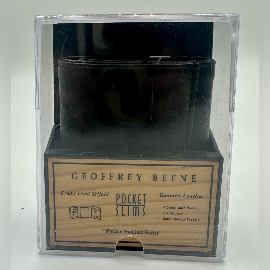 Menss Trifold Wallet Geoffrey Beene Genuine Leather Brand New
